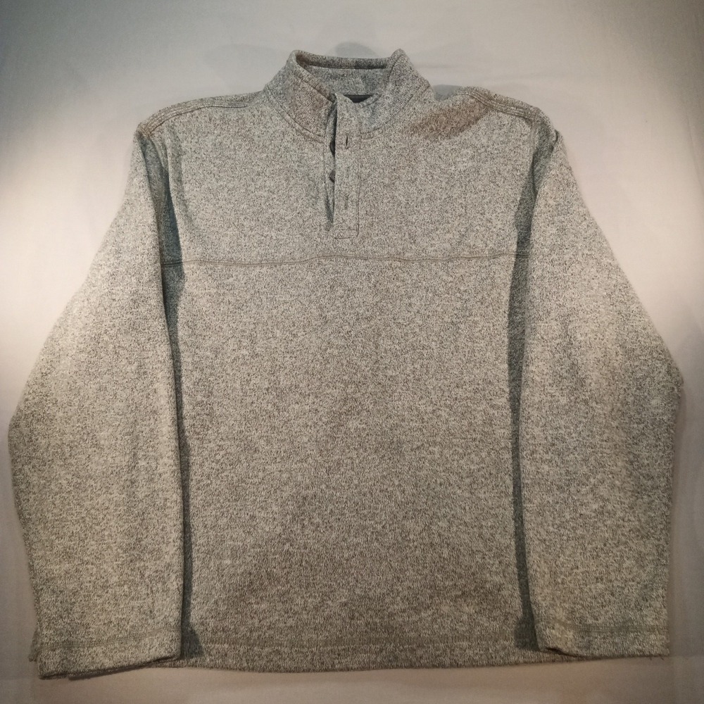 Van Heusen Mens Quarter Zip Pullover Sweater‎ XXL Gray